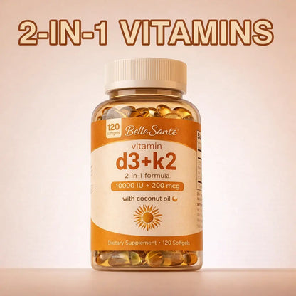 Vitamin D3 + K2 Softgels BelleSanté
